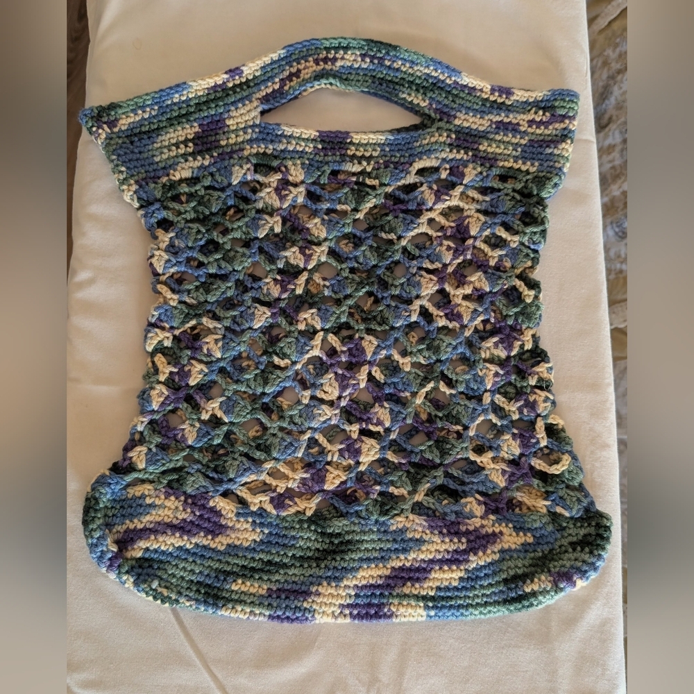 Handcrafted Multicolor Crochet Tote Bag